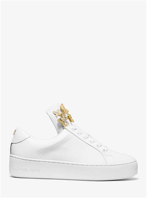 Mindy Butterfly Appliqué Leather Sneaker 